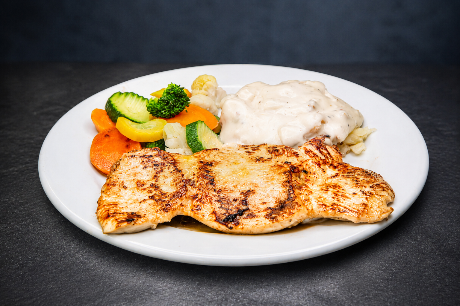 Hearty dinner plate served with bold fresh flavor
